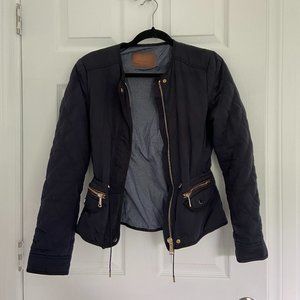 Zara Woman Navy Blue Jacket (Medium)